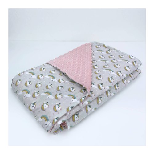 Coperta lettino Baby Idea PLUR Unicorno Rosa