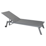 Amicasa - Lettino prendisole Amicasa .Lettino Haiti Alluminio Antracite/Grigio