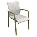 Sedia con braccioli Amicasa LY AC 002 MIKONOS Verde oliva e Grigio chi
