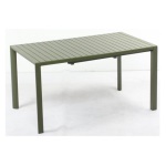 Amicasa - Tavolo da esterno Amicasa .Tavolo Carol Alu. 140/180X80 Verde Oliva