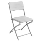 Amicasa - Sedia da esterno Amicasa .Sedia Pieghevole Wood White Yc-048