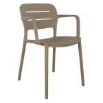 Sedia con braccioli Amicasa PP 831 CRETA Tortora