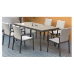 Amicasa - Set tavolo e sedie Amicasa ALEX Antracite