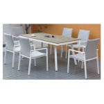 Amicasa - Set tavolo e sedie Amicasa ALEX Bianco