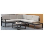 Amicasa - Divano Amicasa .Divano Angolo Corallo Alu. Grigio/Grigio