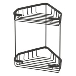 Porta oggetti box doccia Gedy 2481 14 AUGUSTUS 2 ripiani Nero opaco