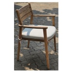 Sedia con braccioli Amicasa ALONA Teak smoke white