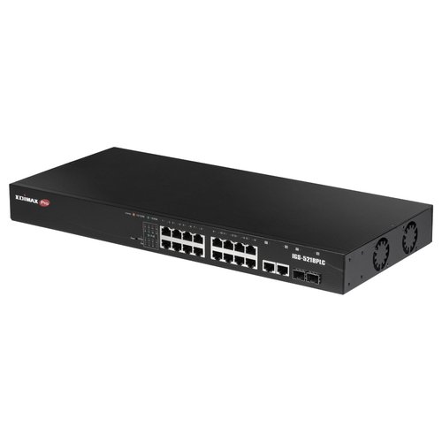 Switch di rete Edimax IGS 5218PLC SURVEILLANCE Black
