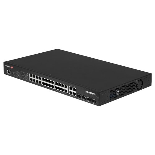 Switch di rete Edimax IGS 5428PLC SURVEILLANCE Industrial Black