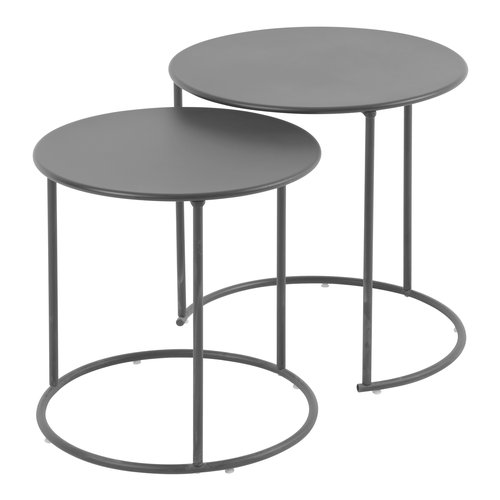 Set tavolini esterno Amicasa ZURIGO Antracite