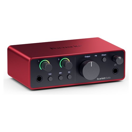 Interfaccia audio Focusrite SCARLETT Solo 4Gen Red e Black