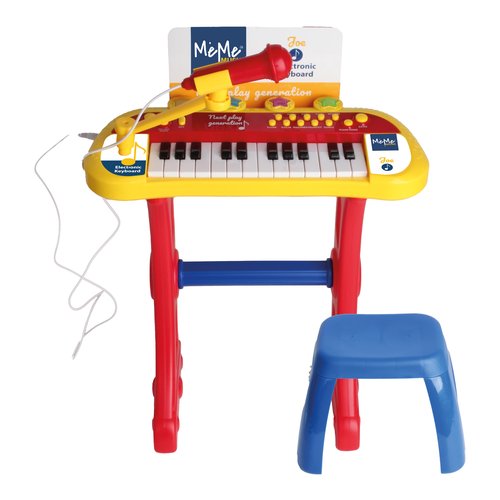 Pianola MeMe Music 21124 Joe 24 tasti con sgabello e microfono