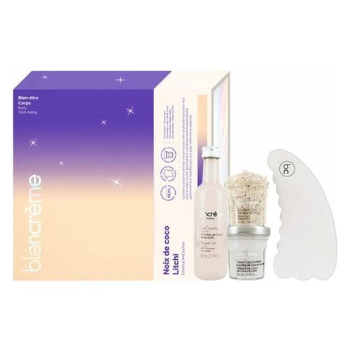 Set bagno Blancreme Paris Scatola corpo gua sha cocco litchi
