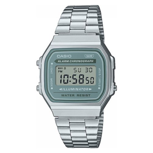 Orologio Casio A168WA 3AYES VINTAGE Iconic Blue green e Silver