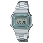Orologio Casio A168WA 3AYES VINTAGE Iconic Blue green e Silver