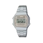 CASIO - Orologio Casio A168WA 8AYES VINTAGE Light beige e Silver