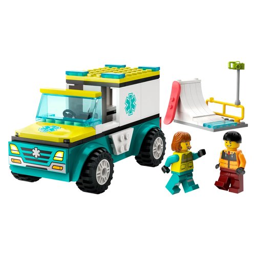 Costruzioni LEGO 60403 CITY GREAT VEHICLES Ambulanza di Emergenza e Sn