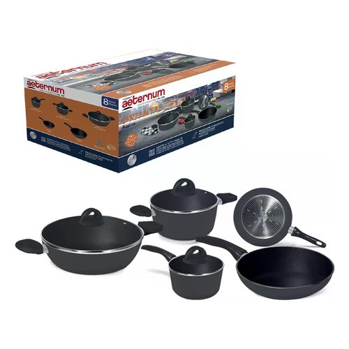 Batteria pentole Aeternum Y00AGD0466 ORIENTAL FUSION nero