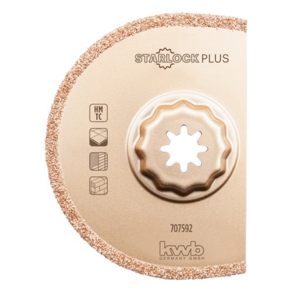 Lama semicircolare fresatura per multifunzione Kwb 707592 STARLOCK pia