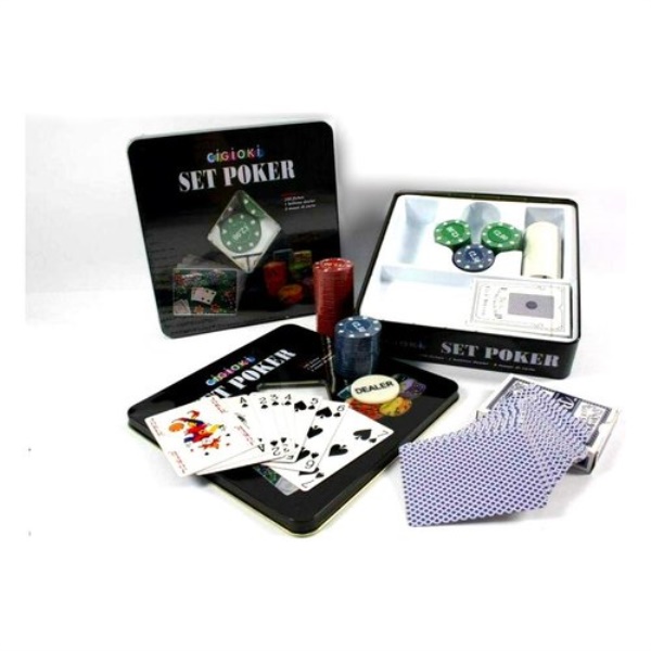 Set fiches Due Esse Christmas NA17010551 Poker scatola metallo