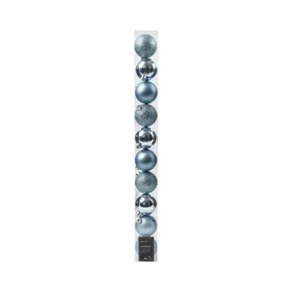 Set palline albero Natale Amicasa 9022471 Blu ice