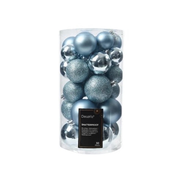 Set palline albero Natale Amicasa 9022939 Blu ice