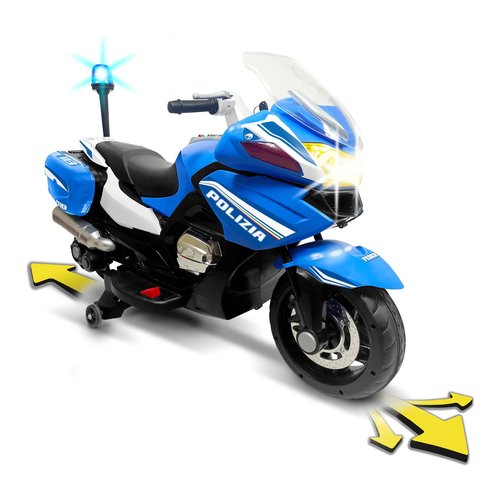Moto elettrica Feber FEN43000 POLIZIA Moto 12V Azzurro