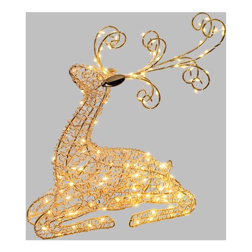 Sagoma luminosa Natale Lotti 63389 Renna sdraiata Rame