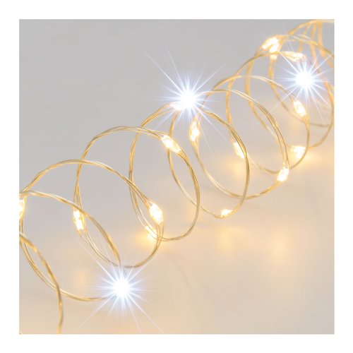Filo luci Natale Lotti 74613 XMAS KING Argento