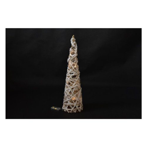 Sagoma albero Natale luminoso Mercury 43386 Cono Bianco e Oro