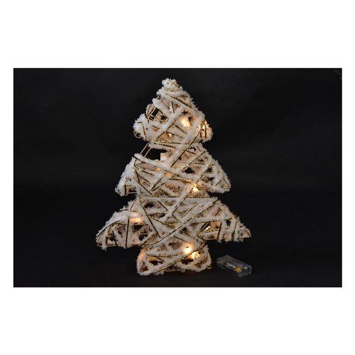 Albero Natale soprammobile Mercury 43454 Bianco e Oro