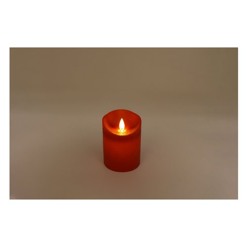 Candela led Pre Qu' Italia D2223 effetto fiamma con timer Rosso