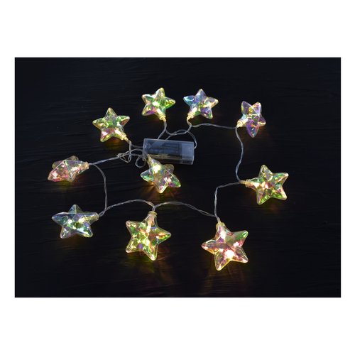 Filo luci Pre Qu' Italia D3842 CHRISTMAS Stelle Trasparente