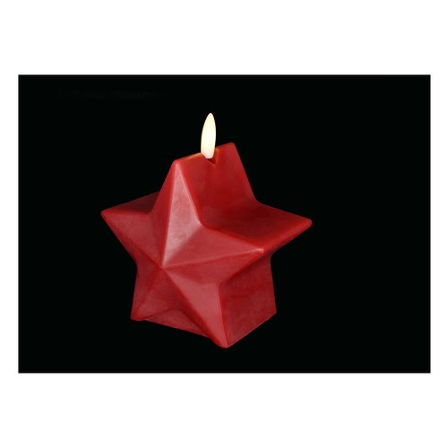 Candela led Pre Qu' Italia D3906 CHRISTMAS Stella fiamma con timer Ros