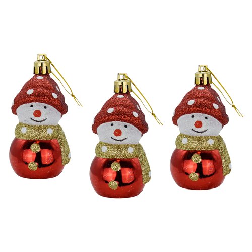 Set addobbi albero Natale Pre Qu' Italia B5506 Pupazzi di neve Assorti