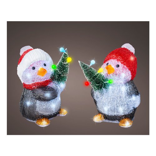 Decorazione luminosa Natale Kaemingk 491273 LUMINEO Pinguino Assortito