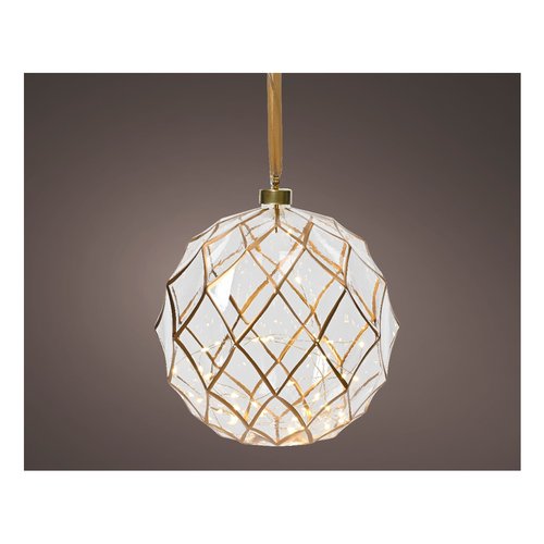 Decorazione luminosa Natale Kaemingk 487582 Sfera Trasparente