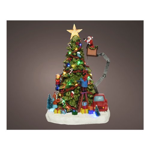 Paesaggio Natale Kaemingk 480871 Albero con luci e musica