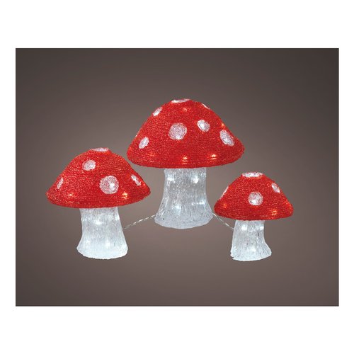 Decorazione luminosa Natale Kaemingk 492069 LUMINEO Funghetti