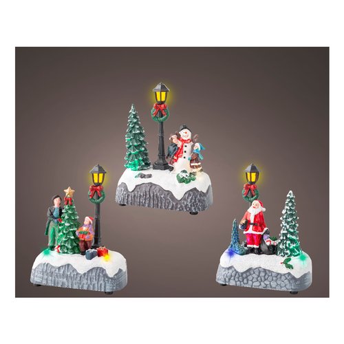 Paesaggio Natale Kaemingk 487862 Personaggi Natale con luci Assortito