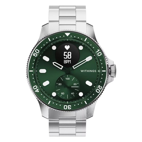 Smartwatch Withings 57254 SCANWATCH Nova Silver e Green