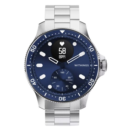 Smartwatch Withings 57253 SCANWATCH Nova Silver e Blue