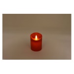 Pre Qu' Italia - Candela led Pre Qu' Italia D2223 Fiamma con timer Cera Rosso