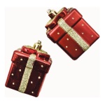 Pre Qu' Italia - Decoro Pre Qu' Italia B5282 Set 2 Pacchetti regalo rosso glitter Assor