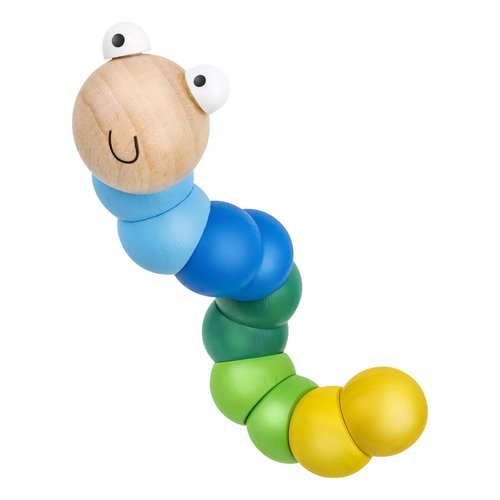 Gioco prima infanzia Globo 42325 SIR WOOD Bruco snodato in legno Assor