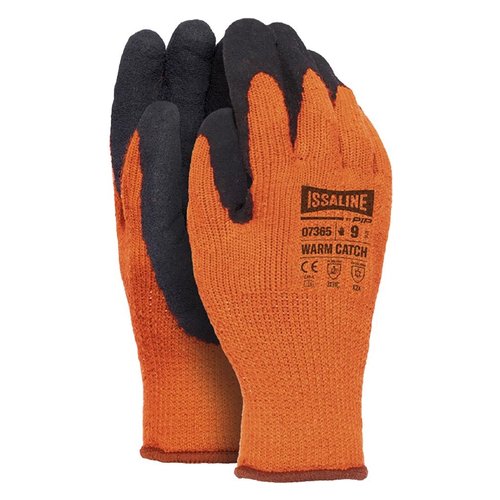 Guanti lavoro Issaline 17365 8 WARM CATCH invernali Arancio e Nero