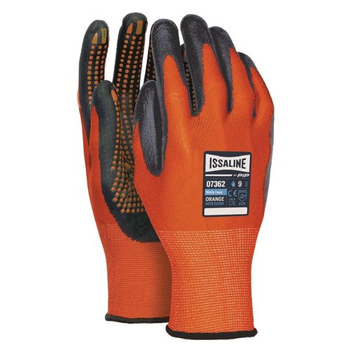 Guanti lavoro Issaline 07362 8 DOTS CATCH Arancio e Nero