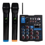 KARMA - Mixer disc jockey Karma MXW 5 Bundle doppio radiomicrofono VHF Black