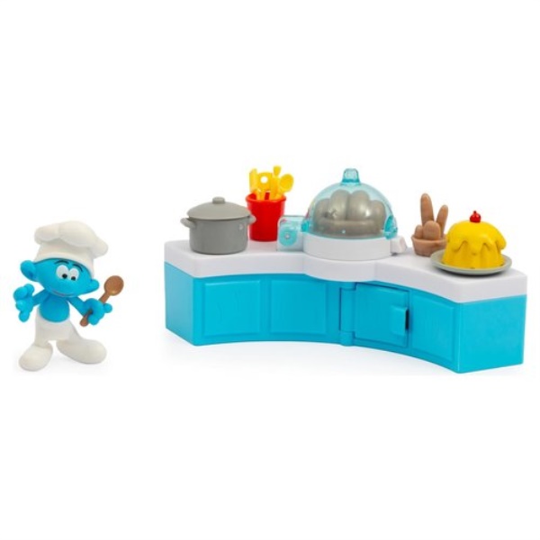 Playset personaggio Giochi Preziosi PUF18100 PUFFI Cucina Puffo Chef c