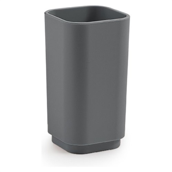 Bicchiere porta spazzolino Gedy 6398 08M SEVENTY Grigio